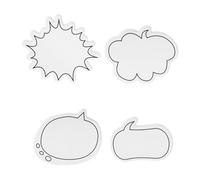 Hopzab 120PCS Speech Bubble Sticky Notes, Fun Dialogue Box Shapes, Adhesive Memos, Office School Supplies, Creative Message Markers