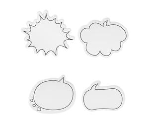 Hopzab 120PCS Speech Bubble Sticky Notes, Fun Dialogue Box Shapes, Adhesive Memos, Office School Supplies, Creative Message Markers