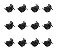 Hopzab 12PCS Heat Resistant Salon Hair Styling Clips, Perm Insulation Curling Iron Holders, Sectioning Perm Tool for Curlers(Black)