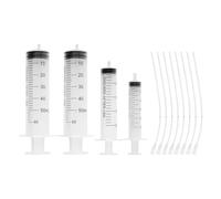Hopzab 12PCS Pet Feeding Syringe Set, 10ml, 20ml, 50/60ml Syringes with 8x 15cm Soft Tubes for Bird and Small Animal Feeding, No Needle Oral Dispenser