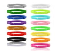 Hopzab 15 PCS Pet Collars Soft Adjustable Puppies or Kittens ID Bands Multi Coloured Identification Whelping Collars for Identifying Puppy Kitten Newborn Pet Dog Cat, 15 Colours