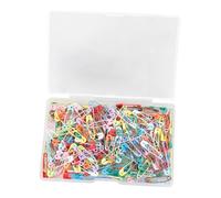Hopzab 150 PCS Safety Pins Assorted,Colorful Metal Pins With Storage Box,Rust Resistant Nickel Plated Steel Set, for Clothes Sewing Jewelry DIY Art Craft Sewing Home Office Use(12 Colors)