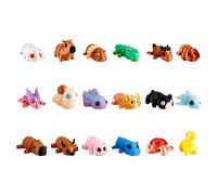 Hopzab 18Pcs 3D Printed Animals - Movable Joint Fidget Toys in Different Animal Shapes, Including Panda, Polar Bear & Narwhal, Cute Mini Figurines for Home Office Decoration, Educational Play