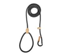 Hopzab 1PCS Nylon Slip Lead for Small Medium Dogs, P-Shaped Traction Rope, Adjustable Buckle No Pull Training Leash, Durable Leather Connector, Ergonomic Control Walking Accessory