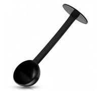 Hopzab 2-in-1 Coffee Scoop & Tamper - Black Plastic Dual-Purpose Tool for Barista, Espresso & Filter Powder Measuring and Pressing