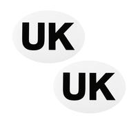Hopzab 2 Pack UK Oval Self-Adhesive Car Stickers for Europe - Durable, Weatherproof, and Paint-Safe for Cars, Vans, Trucks - Regulation Size, No Melting or Scratching, Legal for European Driving