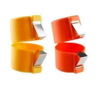 Hopzab 2 PCS Egg Shell Opener Breaker Tool,Eggs Shelling Device for Effortless Peeling,Plastic Easy Raw Shell Peeler Breaker,Smart Kitchen Tools Egg Separator for Cooking Baking(Orange-Yellow)