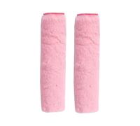 Hopzab 2 Pcs Faux Fur Seat Belt Covers, Soft Plush Shoulder Pads, Universal Car Strap Protector, Comfort Cushion for Shoulder and Neck, Warm Accessory for Girls, Daily Driving Travel Use, Pink