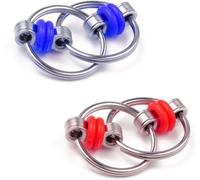 Hopzab 2 Pcs Flippy Chain Fidget Set Bike Chain Fidget Toy Decompression Chains Relieves Stress Reducer for Stress Relief, ADHD Anxiety Autism, Adults Teens Kits