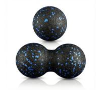 Hopzab 2 PCS Peanut Massage Ball Set, Lacrosse Fascia Ball for Trigger Point Therapy, Deep Tissue Fitness Massage, Myofascial Release, Muscle Tension Relief, for Back, Spine, Foot, Neck