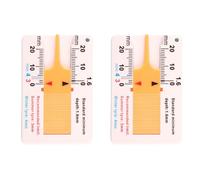 Hopzab 2 Pcs Portable Tyre Tread Depth Gauge, 0-20 mm Tire Depth Checker for Car, Truck, Motorcycle - Plastic Tire Ruler with Keychain, Adjustable Vernier Caliper