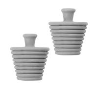 Hopzab 2 Pcs Universal Silicone Bath Plugs Tub Stoppers Spiral Sealing Plugs Versatile Sink Drain Stoppers for Kitchen Bathtub Bathroom Sink Drains,Grey