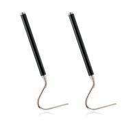 Hopzab 2 Piece Retractable Snake Hook, Stainless Steel Extensible Reptile Catcher Tool, Telescopic Handle, Pet Handling Aid, Outdoor Camping Gear