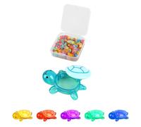 Hopzab 201PCS Luminous Mini Resin Turtles, with Storage Box | Glow in the dark miniature resin turtles with storage box, ideal for crafts and home decor.