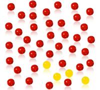Hopzab 21 Pcs Game Replacement Marbles Plastic Game Balls Pieces Compatible with Hungry Hippos, 19 Red and 2 Yellow