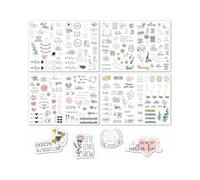 Hopzab 230 Pcs Wedding Stickers Self-Adhesive Love Stickers Personalised Scrapbook Accessories Waterproof for Wedding Decorations Anniversary Guest Book Photo Albums Card DIY