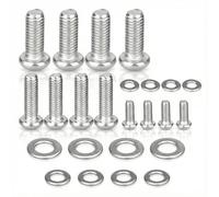 Hopzab 24 Pack Universal TV Mounting Hardware Kit, M4/M6/M8 VESA Screws, Stainless Steel TV Bracket Screws with Washers, Compatible with Samsung, LG, Monitor Mounts, Bracket Fixing