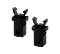 Hopzab 2PCS Bin Lid Catch, Durable Plastic Latch Lock Clips for Touch Top Bins, Replacement Fastener for Kitchen Waste Containers, Easy Installation(Black)