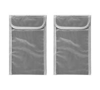 Hopzab 2Pcs EMF Blocking Phone Sleeves 18.5x11cm, Anti-Radiation Faraday Bag for Cell Phones, Anti-EMP Signal Blocking Privacy Case, RF GPS RFID Protection for Smartphones and Electronic Devices