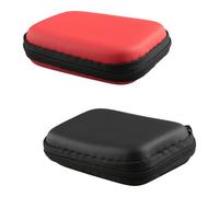Hopzab 2PCS Waterproof Portable Playing Card Case, Durable Storage Box for Tarot & Card Games, Travel Organizer for Outdoor & Camping（Black,Red）