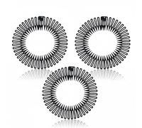 Hopzab 3 PCS Black Flexi Comb Trendy Zig Zag Hairband Plastic Circle Stretch Hair Comb Black Spider Headband for Women Girls Ladies Long Hair People