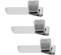Hopzab 3 Pcs Metal Single Loop Pen Holders with Pocket Clip and Adjustable Spring Loop Universal Portable Pen Clips for Notebook Clipboard Whiteboard in Home Office,Vertical