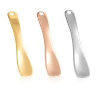 Hopzab 3 Pcs Metal Skincare Spatula Set, Mini Cosmetic Applicators, Hygienic Beauty Routine, Eye Cream Scoop(Rose Gold, Silver, Gold)