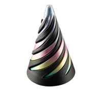 Hopzab 3D Printed Spiral Cone Fidget Toy, Impossible Pyramid Pass Through Sculpture, Stress Relief Desk Toy, Mini Vortex Desktop Decoration for Anxiety Relief, Fun Gift for Home and Office