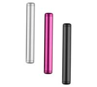 Hopzab 3PCS 110mm Aluminium Smell Proof Tubes, Discreet Storage Cases in Black, Silver, Purple, Airtight Portable Containers for Small Items, Travel Friendly Design