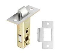 Hopzab 45mm Tubular Latch,Internal Door Mortice Latch with Stainless Steel Panel,Standard Interior Door Lock for Sprung Lever Handles