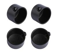 Hopzab 4Pcs Metal Curtain Finials Ends Caps, Window Inserts, for Home Office & Roman Rod Decor Accessories(Black)