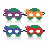 Hopzab 4Pcs Ninja Half Masks,Funny Adjustable Felt Eye Mask,Hero Costume Party Props,Cosplay Accessories for Adult Masquerade Dress up Supplies(4 Colors)