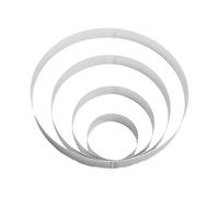 Hopzab 4PCS Stainless Steel Perforated Tart Ring Set, Versatile Baking Molds Including 6CM, 10CM, 15CM, 20CM for Crumpets, Pies, Cakes and Desserts, Easy Clean Baking Tools