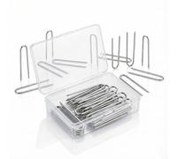 Hopzab 50 Pcs U-shaped Sewing Pins Stainless Steel Craft Pins Fork Pin Double Pointed Blocking Pin for Sewing Quilting Fabric Jewelry Making and Home Decor