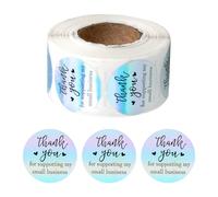 Hopzab 500 Pcs Thank You Stickers,1 Inch Sparkling Round Labels,Thank You for Supporting My Small Business Stickers Sealing Tags for Packaging Wrapping Gift Cards Baking