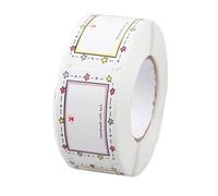 Hopzab 500Pcs Jam Jar Labels-Self Adhesive Writable Sticky Jam Label Waterproof Food Label Stickers for Jars Self Adhesive、Write Date、Contents、Easy Peel