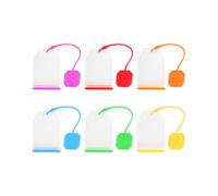Hopzab 6 Pcs Silicone Tea Infusers Loose Leaf Bags Strainer Filter Reusable Safe Filter Bags Tea Brewing Accessories with Long Rope for Cups and Teapot,6 Colours