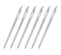 Hopzab 6 Pcs Stainless Steel Metal Nail Files, Double-Sided Thin Nail Files with Curved Sharp Tip, Durable Manicure Pedicure Tools for Fingernail & Toenail Care, Professional Quality