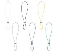 Hopzab 6 Pcs Trash Can Bands, Adjustable Elastic Rubber Bands for Trash Bags, Durable Large Bag Holders for Kitchen, Home, Office & Outdoor, Multi-Color
