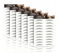 Hopzab 6 Sheets 4D Hair-Like Eyebrow Tattoos Stickers Waterproof Temporary Eyebrow Stickers Natural Brow Grooming Shaping Transfers Sticker for Women Girls Beauty Beginners