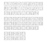 Hopzab 62 Pcs Letter Number Stencils Plastic Letter Number Templates Reusable Alphabet Stencils for Art Drawing Craft DIY Writing Wood Sign Wall Art(2 Inches)