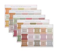 Hopzab 75 Pcs Laminated Bible Tabs, Large Print Index Stickers with Gold Foil for Old and New Testament, Bible Study and Journaling Accessories(Bohemian)