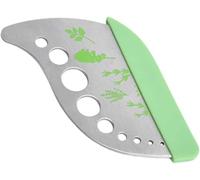 Hopzab 9 Holes Herb Cutter Stainless Steel Herb Stripper Leaf Stripper Kitchen Gadget with Safe Cover for Kale Basil Rosemary Thyme Mint Chard Vegetable