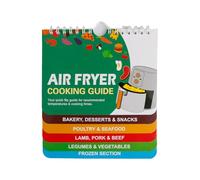 Hopzab Air Fryer Cooking Times Cheat Sheet Set, Magnetic Refrigerator Guide, Kitchen Accessories, Waterproof PVC Durable Charts
