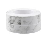 Hopzab Bath Sealant Strip Self Adhesive, 3.2m Waterproof PVC Caulk Strip Flexible Sealing Tape for Bathroom, Kitchen, Bathtub, Sink, Toilet & Wall Corner Edges (White Marble)