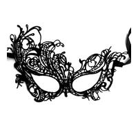 Hopzab Black Lace Masks Elegant Half Mask Masquerade Masks Mystery and Sexy Black Eye Mask for Women Men,Masquerade Carnival Venetian Proms Party Ball Dresses(Phoenix)