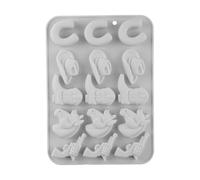 Hopzab Cowboy Silicone Mold,Western Theme Baking Tools,Party Craft Tool, Cowboy Hat Boot Horse Saddle Shape Motif Moulds,for Daily Bake and Parties Decoration(Bule)