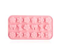 Hopzab Flower Bow Silicone Moulds, 18 Cavity 3D Non-Stick Chocolate Candy Gummy Baking Moulds, Dessert Muffin Making Cake Decorating DIY Tools, Durable BPA Free Heat Resistant