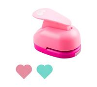 Hopzab Heart-Shaped Paper Punch Portable Hole Punch Paper Cutter with Heart Design for DIY Crafts Scrapbooking Cards Arts Photos Album Memory Books Gift Tags Journals, Random Color
