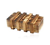 Hopzab Large Wooden Puzzle Box, Secret Compartment Brain Teaser Case, Intermediate Skill Level Wooden Mystery Box for Storing Small Treasures